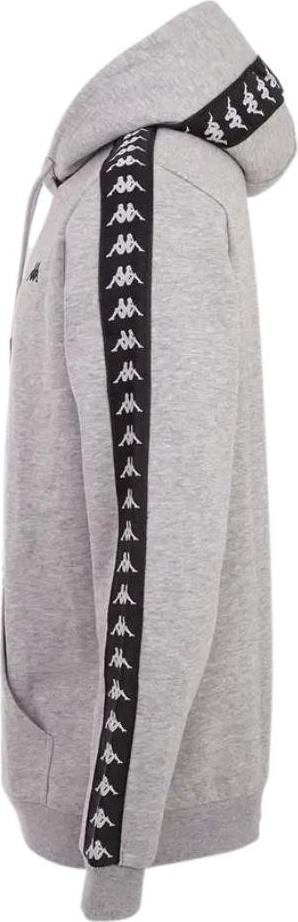 Bluza me kapuç Kappa Joder M 310008, për burra, me xhep kangur, gri e hapur