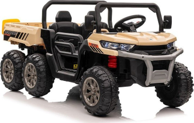 Makina elektrike për kalamaj Lean Toys XMX623B, 24V, dyvendëshe, ngjyrë e artë