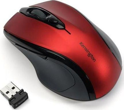 Maus Kensington Pro, wireless, USB, i zi dhe i kuq