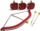 Set hark dhe shigjeta lodër BS Toys Arrow And Bow, 7 pjesë, dru, i kuq