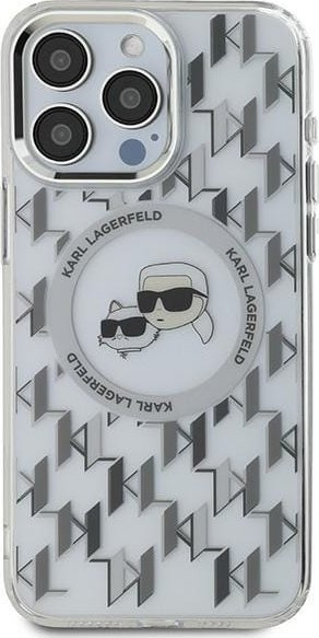 Futrollë Karl Lagerfeld KLHMP15LHMCKMHT për iPhone 15 Pro 6.1", MagSafe, e tejdukshme