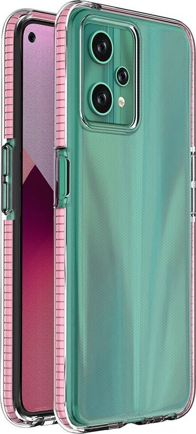 Kapak telefoni Hurtel Spring Case Realme 9 Pro, silikoni, kornizë mbrojtëse, rozë e hapur