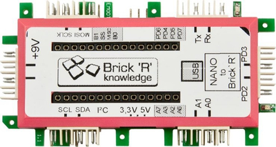 Adapter Arduino ALLNET ALL-BRICK-0379, për Arduino Nano, 9V, i kuq