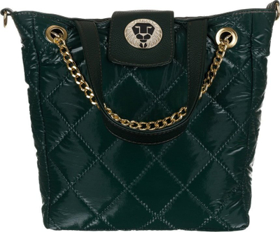 Çantë crossbody për gra Peterson, me zinxhir, rrip i gjerë, jeshile e errët