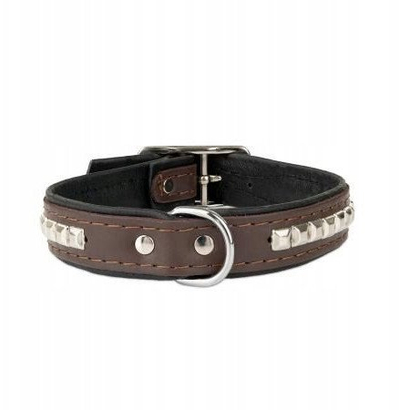 Qafore për qen BarryKing Bone, lëkurë natyrale, 16mm 35cm, kafe