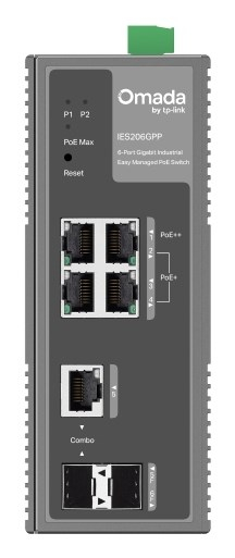 Switch industrial Easy Managed, 6 porta, Gigabit, PoE, 12 Gbps