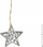 Ornament varës MFP Star Silver, metal, 9 cm, argjendt