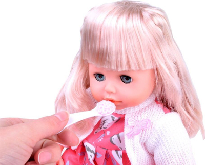 Kukull interaktive Baby Doll Bonnie, 36cm, me tinguj dhe gjesende, rozë