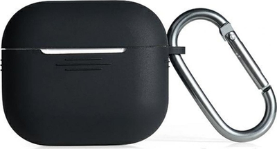 Kapak mbrojtës Beline për AirPods 3, silikon, me karabinë, i zi