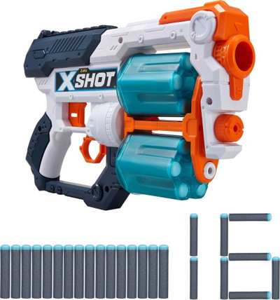 Pistoletë lodër Zuru X-Shot Xcess, me fishekë shkumë, daulle rrotulluese, shumëngjyrëshe