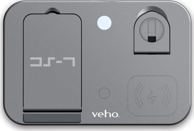 Karikues wireless Veho DS-7 Qi, 10W, USB Type-C, ngjyrë argjendi