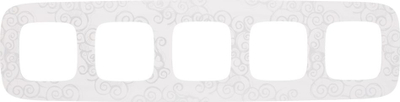Kornizë mbuluese Legrand Valena Allure 754345, 5 vende, Chrome Style, e argjendtë