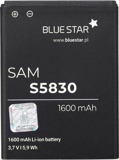 Bateri telefoni Blue Star Samsung S5830, 1600 mAh, Li-Ion, e zezë