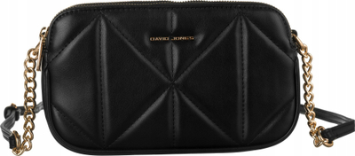 Çantë crossbody për goca David Jones, quilted, lëkurë ekologjike, e zezë