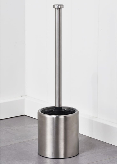 Fshesë tualeti HI inox me mbajtëse 10 cm, ngjyrë argjendtë