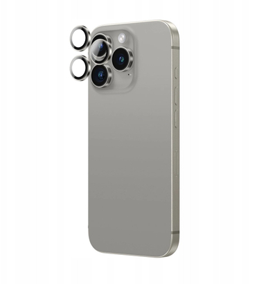 Mbrojtës kamerë AMAZINGthing Supreme AR, për iPhone 16 Pro dhe 16 Pro Max, xham i temperuar, gri