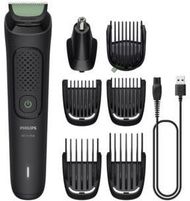 Trimmer për mjekër dhe flokë Philips Multigroom Series 3000 MG3930/15, 7 aksesorë, çelik inox, gri