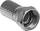 Konektor antene F Plug, 6.8 mm, me gasket, set 10 copë, argjendt