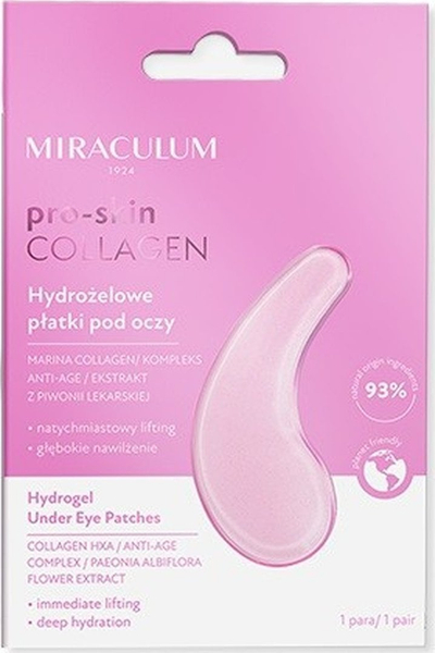 Maskë për sy Miraculum Collagen Pro Skin, hydrogel, set 2 copë
