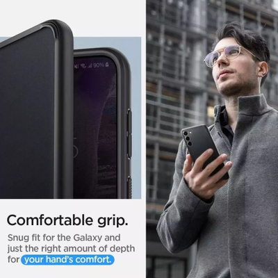Mbulesë telefoni Spigen Ultra Hybrid për Galaxy S23, TPU, pjesë e pasme e fortë matte, e zezë