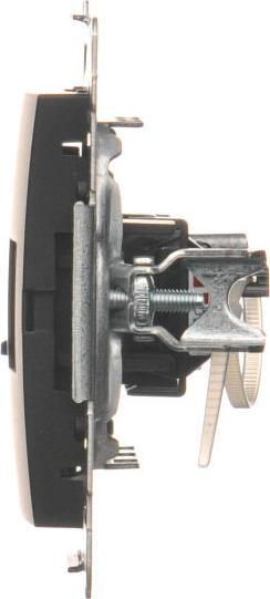 Prizë kompjuterike Kontakt Simon 54 D61.01/49, RJ45 Cat 6, me kapak pluhuri, e zezë matte