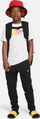 Bluzë sportive për kalamaj Nike Sportswear, logo me flakë, madhësia M 137-147 cm, e bardhë