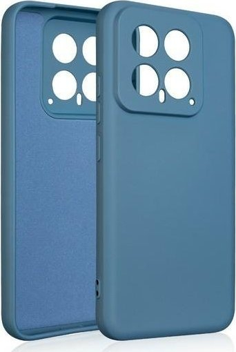 Kapak telefoni Beline Silicone për Xiaomi 14, silikon i butë e fleksibël, me mbrojtje kamere, blu