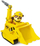 Lodër buldozer PAW Patrol Rubble, me figurë për koleksion, për kalamaj 3+, e verdhë