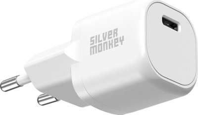 Karikues muri Silver Monkey Mini PD 20W, USB C, i bardhë