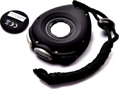 Kronometër digjital Meteor Stopwatch, mat 1/100 sekonde, i papërshkueshëm nga uji, ngjyrë e zezë