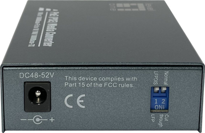 Media konvertues PoE LevelOne GVT-2014, RJ45 në SC, Gigabit single mode, gri
