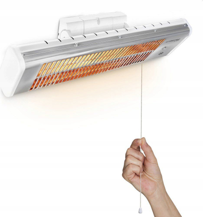 Ngrohës me rreze infra të kuqe Trotec IR 1200 S, 1200W, për në mur, ngjyrë argjendtë
