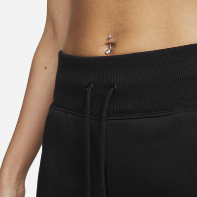 Pantallona Nike Mini Swoosh High Rise Joggers, këmbë t’gjera, të zeza dhe Sail