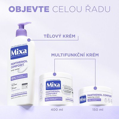 Krem rigjenerues Mixa për trupin Panthenol Comfort, 150 ml