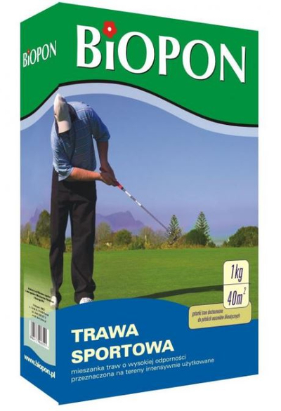 Семе од спортска трева Biopon Sports, мешавина семиња, 1 kg, зелено