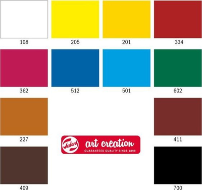 Set boje guash Talens Art Creation Expression, 12x12ml, me shumë ngjyra