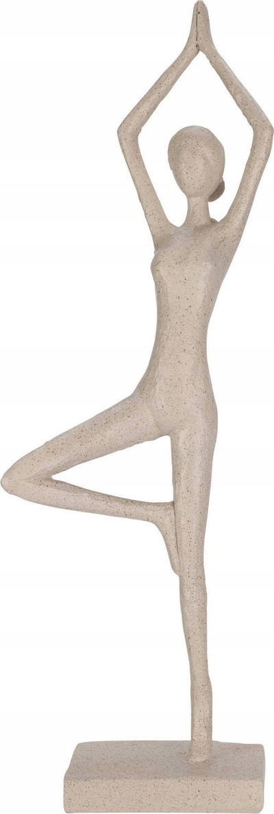 Figurinë dekorative Home Styling Collection Yoga Vrksasana, plastikë, bezhë