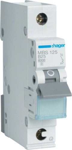 Ndërprës automatik Hager MBS125, 25A, tip B, 1 modul