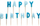 Qirinj ditëlindjeje Happy Birthday, 13 copë, blu
