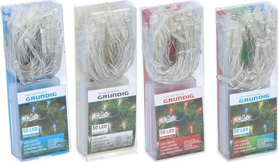 Shirit me drita LED Grundig, 50 copë, shumëngjyrësh