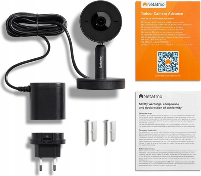 Kamerë e brendshme Netatmo Smart Indoor Camera Advance, 130°, Wi Fi, e bardhë