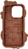 Mbrojtëse telefoni 3D Cookie Bear për iPhone 14 Pro, silikon, kafe