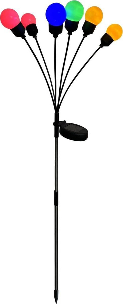 Llambë solare Esperanza Dancing in the Wind, 6 LED, 75cm, shumëngjyrëshe