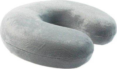 Jastëk udhëtimi ortopedik U-shape, memory foam, gri
