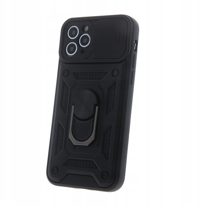 Mbrojtëse telefoni Armored Case për Samsung Galaxy M35 5G, me ring dhe stand, e zezë