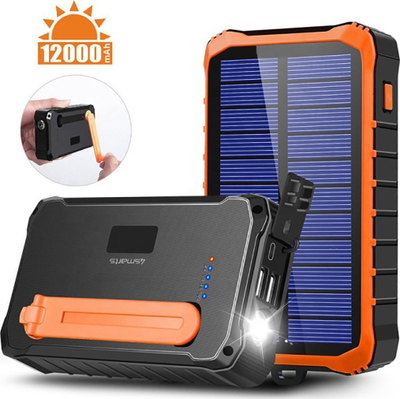 Powerbank diellor 4smarts Solar Powerbank Prepper 12000mAh, 12000 mAh, i zi