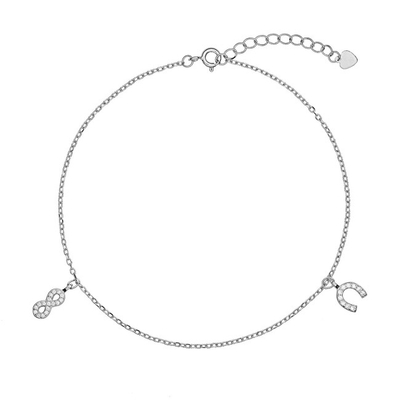 Byzylyk për këmbë AGAIN Jewelry AJNH0011, 25 cm, i argjendtë