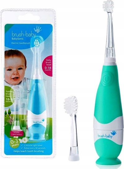 Furçë dhëmbësh elektrike Brush Baby BabySonic, për fëmijë 0–36 muaj, teal