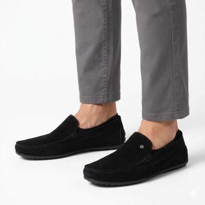 Мокасини за мажи Filippo MP923/26 BK, кожа, slip on, црни