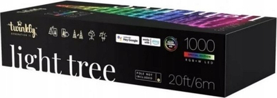 Pemë dekorative LED Twinkly Light Tree, 1000 LED, 6m, RGBW